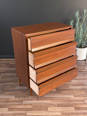Mid-Century Modern Walnut Highboy Dresser by Bassett Furniture, c.1960’s