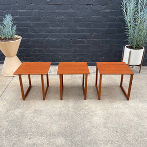 Set of 3 Danish Modern Interlocking Cube Nesting Tables, c.1960’s