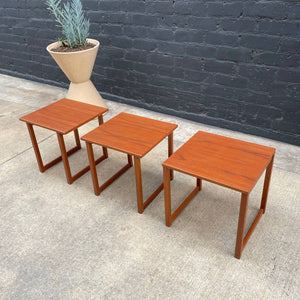 Set of 3 Danish Modern Interlocking Cube Nesting Tables, c.1960’s