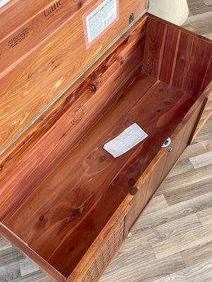 Mid-Century Modern “Perception” Cedar Trunk Cabinet by Lane, c.1960’s