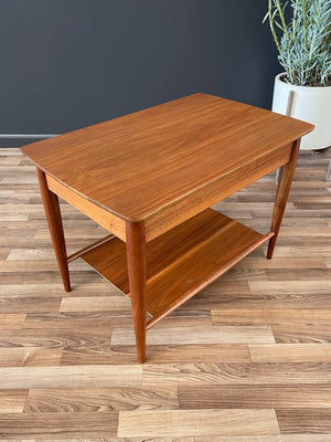 Mid-Century Modern Walnut Two-Tier Side Table by Mersman, c.1960’s
