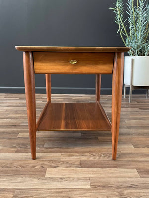 Mid-Century Modern Walnut Two-Tier Side Table by Mersman, c.1960’s