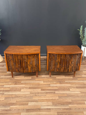 Pair of Mid-Century Modern Brutalist Night Stands by Lane, c.1960’s
