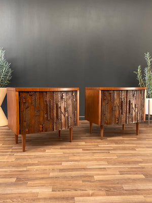 Pair of Mid-Century Modern Brutalist Night Stands by Lane, c.1960’s