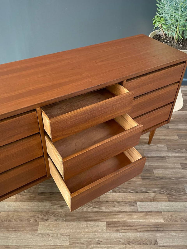 Mid-Century Modern 9-Drawer Walnut Dresser, c.1960’s