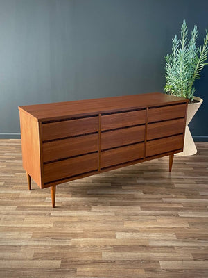 Mid-Century Modern 9-Drawer Walnut Dresser, c.1960’s