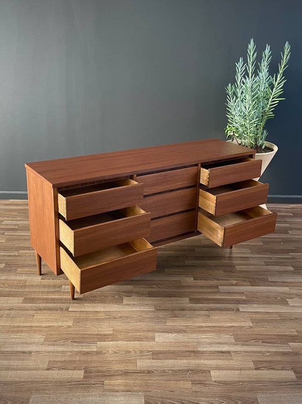 Mid-Century Modern 9-Drawer Walnut Dresser, c.1960’s