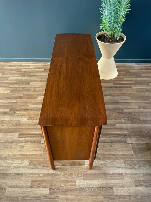 Mid-Century Modern Sculpted 9-Drawer Walnut Dresser, c.1960’s