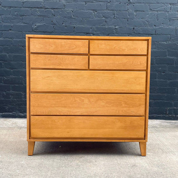 Mid-Century Modern Birch Highboy Dresser by Russell Weight, c.1960’s