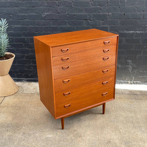Mid-Century Danish Modern Teak Highboy Bachelors Dresser, c.1950’s