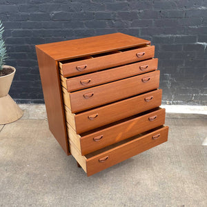 Mid-Century Danish Modern Teak Highboy Bachelors Dresser, c.1950’s