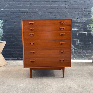 Mid-Century Danish Modern Teak Highboy Bachelors Dresser, c.1950’s
