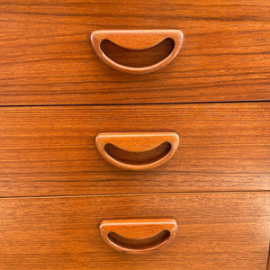 Mid-Century Danish Modern Teak Highboy Bachelors Dresser, c.1950’s