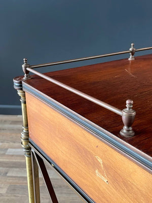 English Regency Style Rosewood & Brass Campaign Desk, c.1950’s