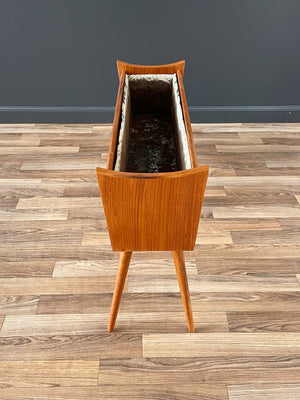 Danish Modern Sculpted Teak Planter Stand, c.1960’s