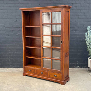 American Antique Mission Carved Display Bookcase Shelf, c.1980’s