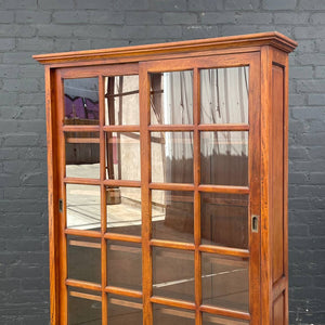 American Antique Mission Carved Display Bookcase Shelf, c.1980’s