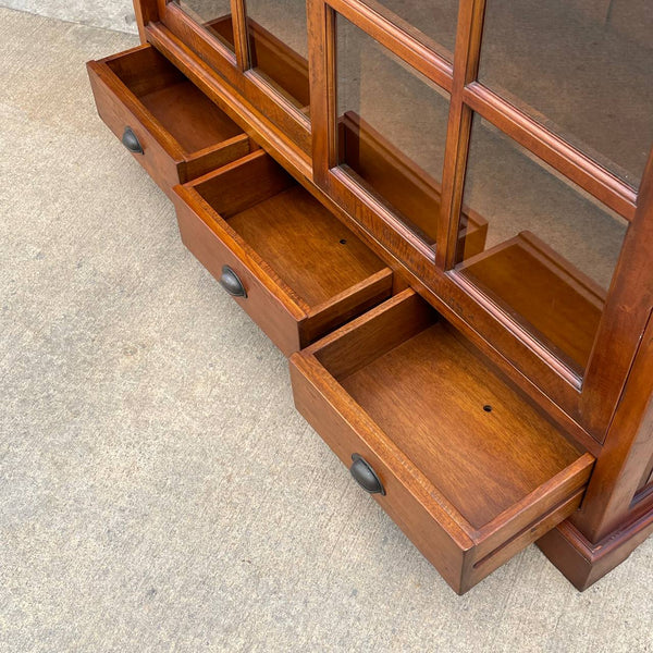 American Antique Mission Carved Display Bookcase Shelf, c.1980’s