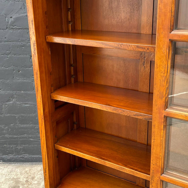 American Antique Mission Carved Display Bookcase Shelf, c.1980’s