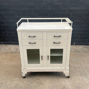 Antique Art Deco Medical Storage Steel Cabinet, c.1930’s