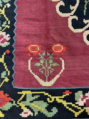 Large Vintage Oriental Hand Woven Wool Kilim Rug, c.1960’s