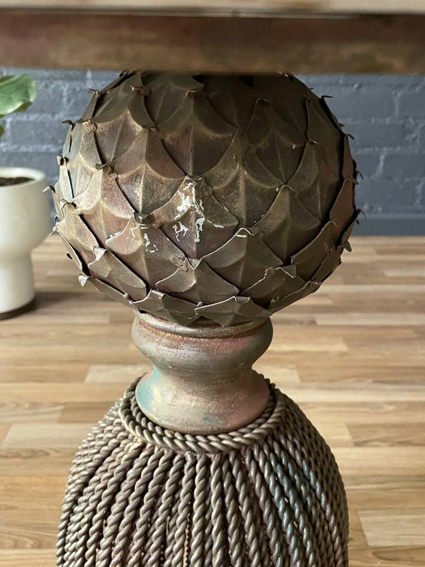 Iron & Marble Tassel Style Side Table