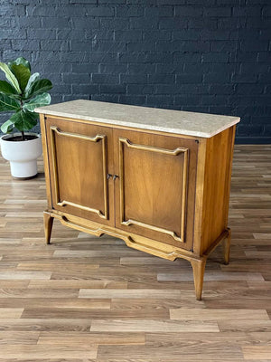 Mid-Century Modern Credenza with Stone Top, c.1960’s