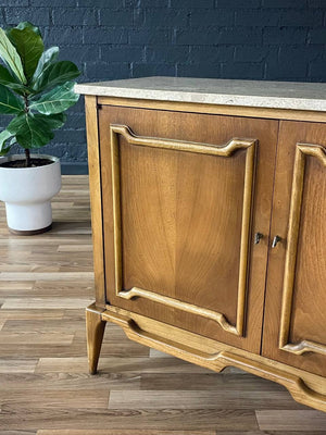 Mid-Century Modern Credenza with Stone Top, c.1960’s