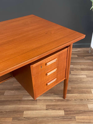Danish Modern Sculpted Teak Floating Top Desk, c.1960’s