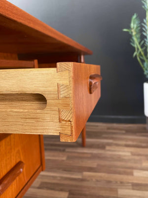 Danish Modern Sculpted Teak Floating Top Desk, c.1960’s
