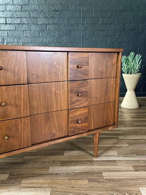 Mid-Century Modern Walnut 9-Drawer Dresser, c.1960’s