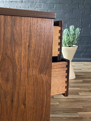 Mid-Century Modern Walnut 9-Drawer Dresser, c.1960’s