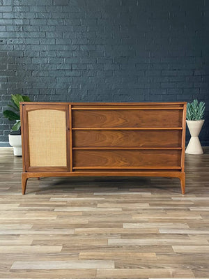 Mid-Century Modern “Rhythm” Cane & Walnut Credenza, c.1960’s