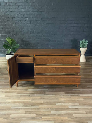 Mid-Century Modern “Rhythm” Cane & Walnut Credenza, c.1960’s