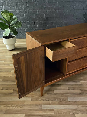 Mid-Century Modern “Rhythm” Cane & Walnut Credenza, c.1960’s
