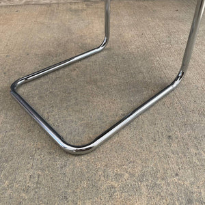Set of 4 Mid-Century Modern Chrome Cantilever & Suede Leather Dining Chairs, c.1970’s