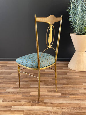 Italian Chiavari Brass Accent Chair, c.1950’s