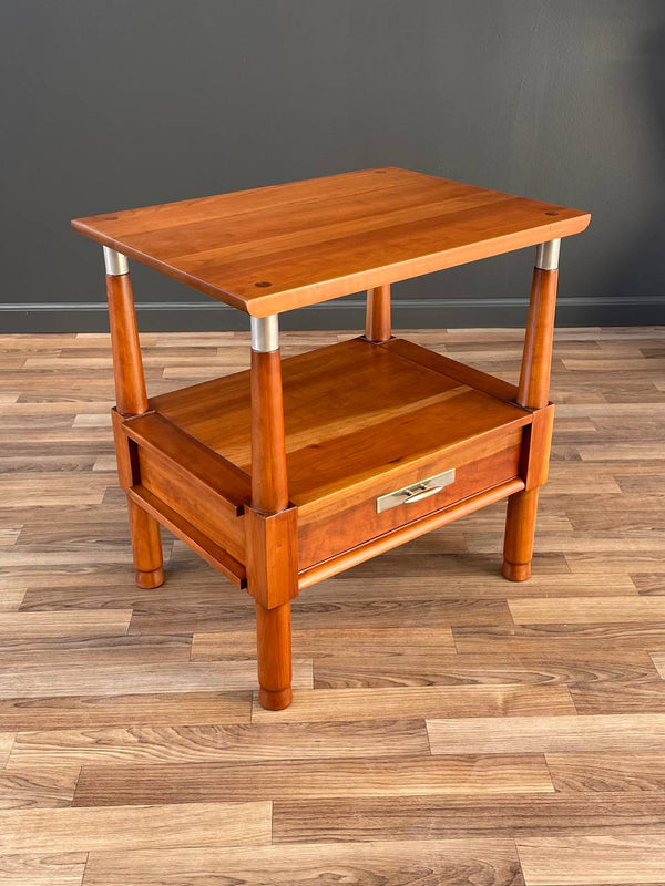 Mid-Century Modern Solid Cherry Side Table Willet Furniture