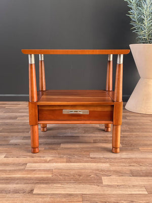 Mid-Century Modern Solid Cherry Side Table Willet Furniture
