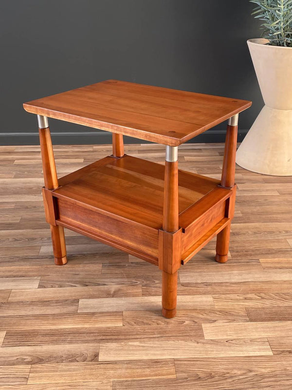 Mid-Century Modern Solid Cherry Side Table Willet Furniture
