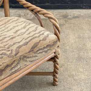 Pair of Signed Vintage Boho Rattan Arm Chairs by McGuire, c.1980’s