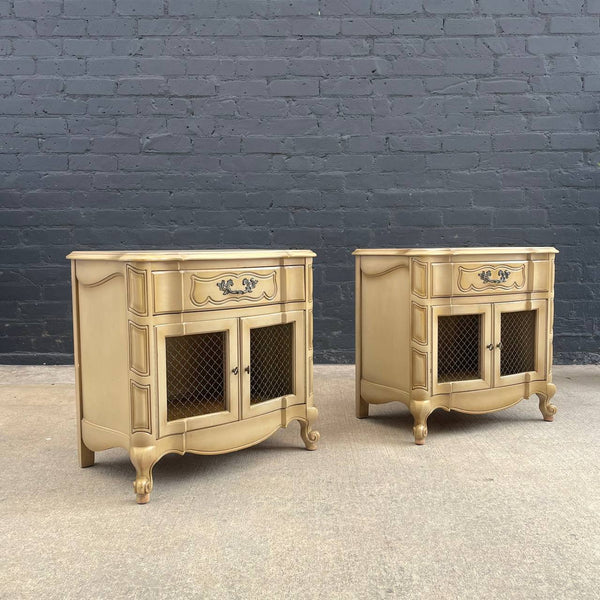 Pair of Vintage French Provincial Style Regency Night Stands, c.1960’s