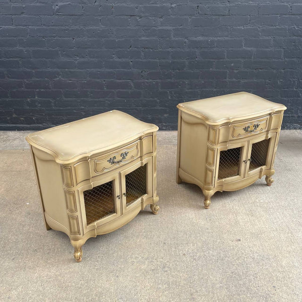 Pair of Vintage French Provincial Style Regency Night Stands, c.1960’s