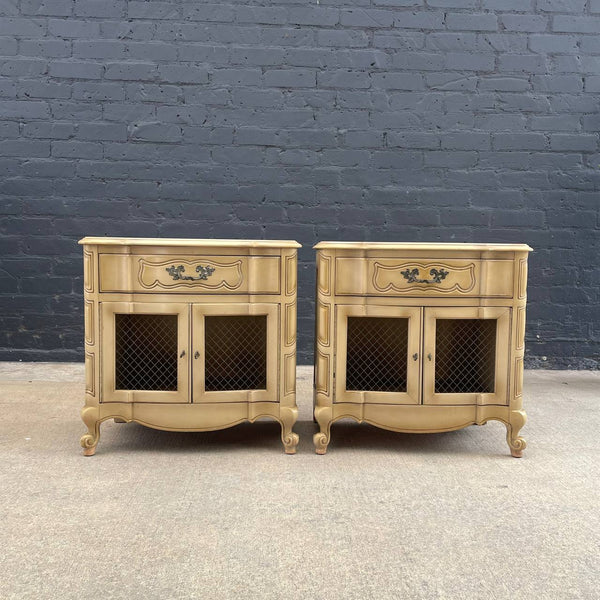 Pair of Vintage French Provincial Style Regency Night Stands, c.1960’s