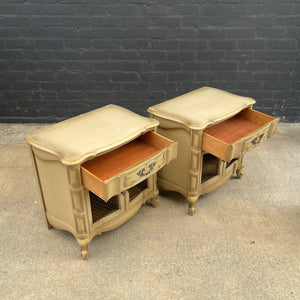 Pair of Vintage French Provincial Style Regency Night Stands, c.1960’s