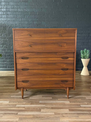 Mid-Century Modern Walnut Highboy Dresser by Hooker, c.1960’s