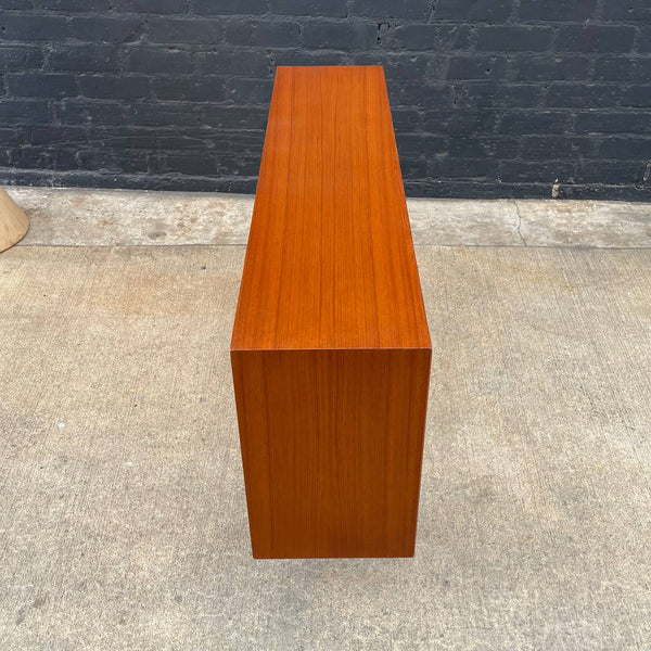 Danish Modern Teak & Glass Bookcase Credenza, c.1960’s