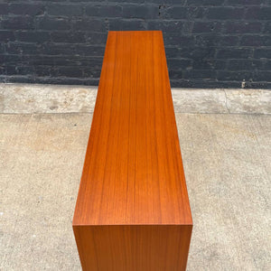 Danish Modern Teak & Glass Bookcase Credenza, c.1960’s