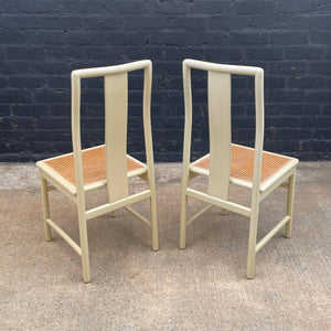 Set of 6 Mid-Century Modern Lacquered & Cane Dining Chairs, c.1970’s