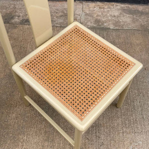 Set of 6 Mid-Century Modern Lacquered & Cane Dining Chairs, c.1970’s